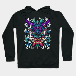 Oni Mask Hannya Demon Evil Japanese Hoodie